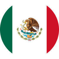 Rounded Mexico flag